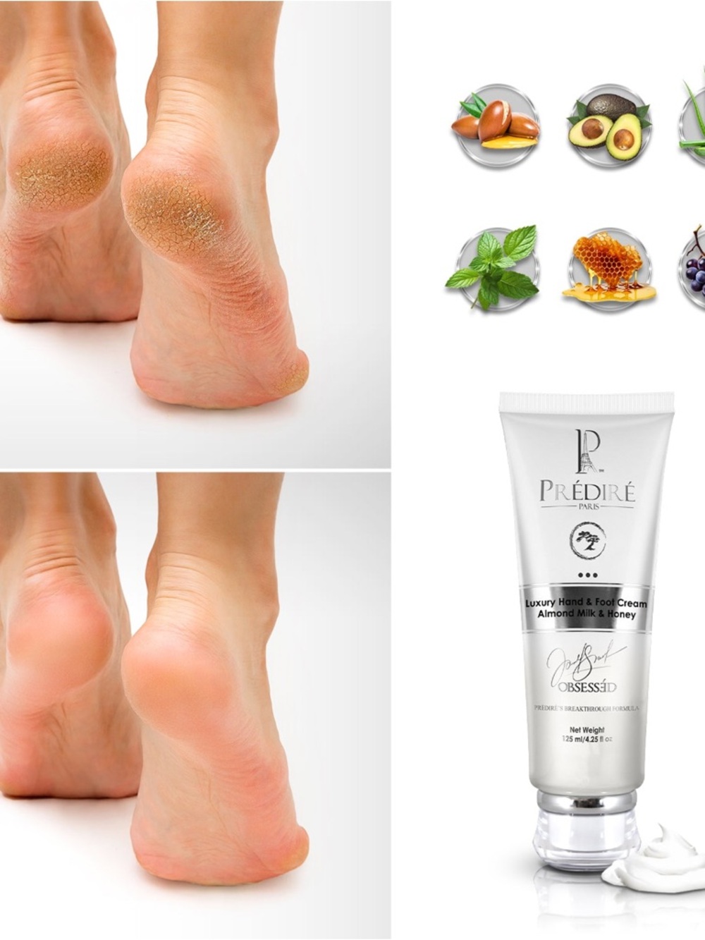 Prédiré Luxury Hand & Foot Cream Almond Milk & Honey - Picture 3 of 4